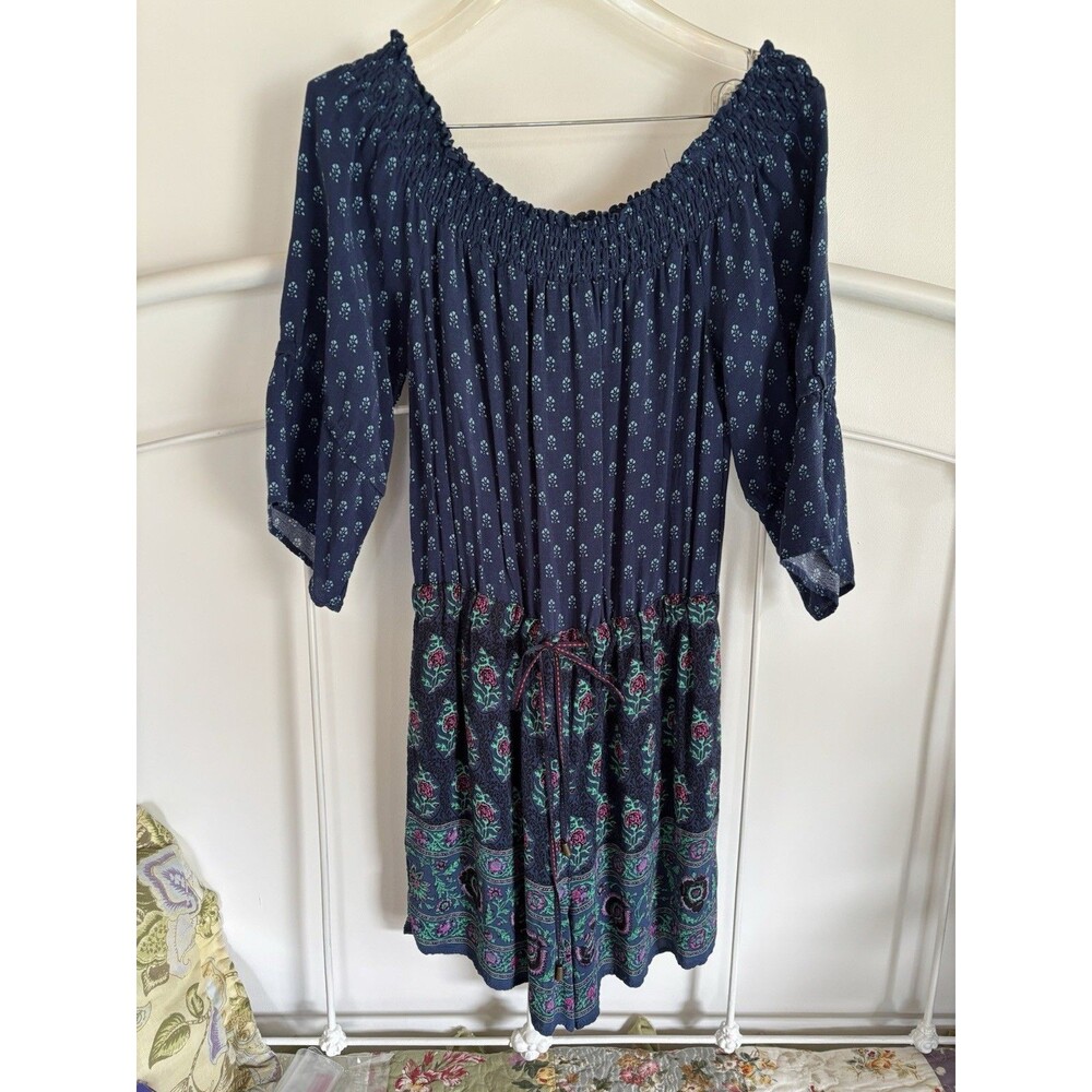 Anthropologie Kaleo Off-The-Shoulder Romper Summer Floral Paisley Medium $258
